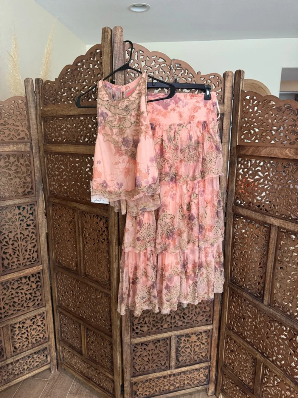 NWT Free People Maple Glow Maxi Skirt Set NEW
